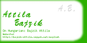 attila bajzik business card